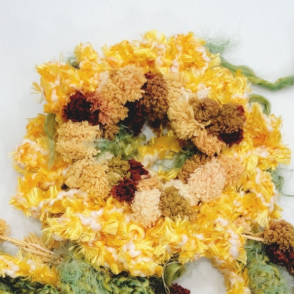 Funky Lady One-of-a-kind Artsy Handmade Flower Scarf - Picture 7 of 12